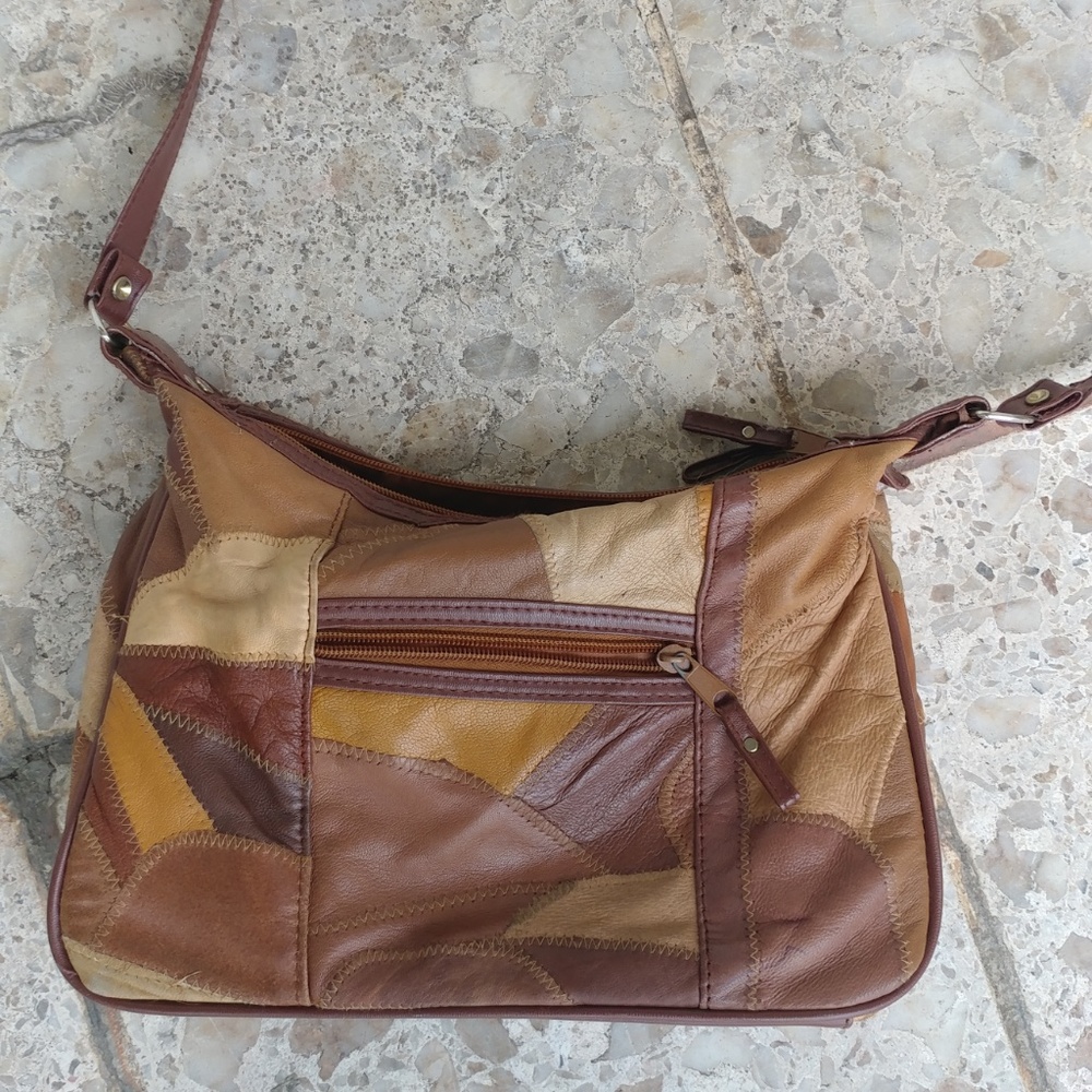 Vintage Patchwork Genuine Leather Purse